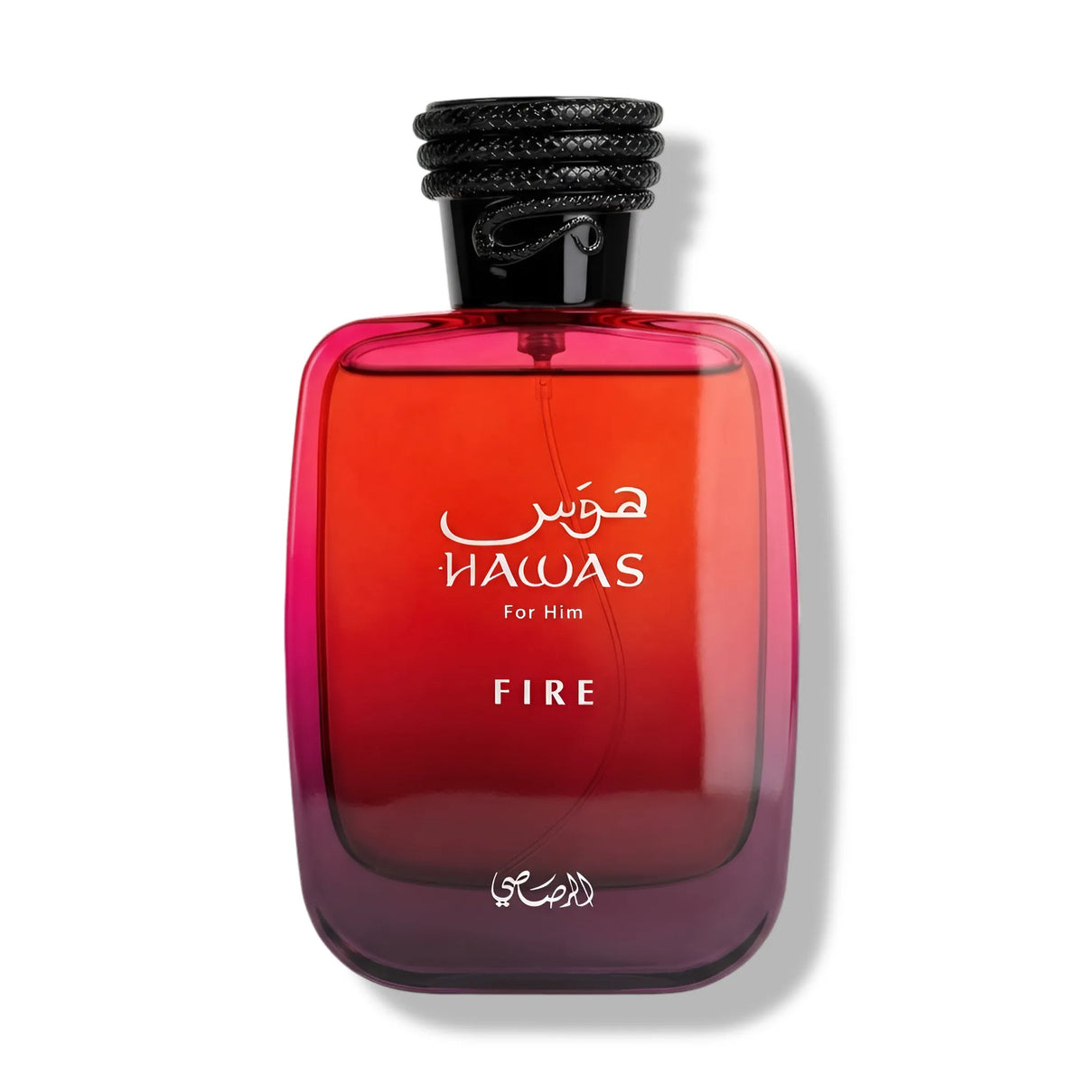 Rasasi Hawas Fire EDP men's fragrance bottle featuring fresh spicy and marine notes